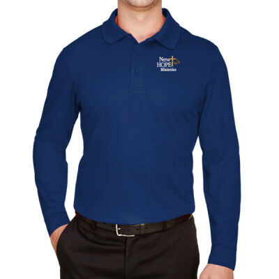 Devon & Jones CrownLux Performance® Plaited Long Sleeve Polo Thumbnail